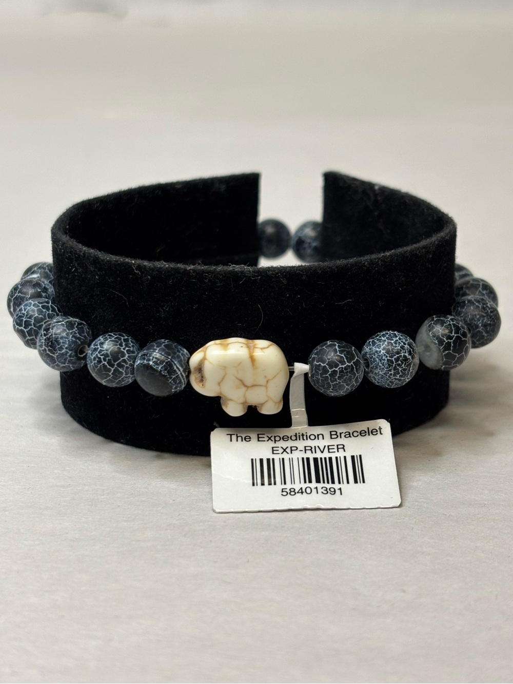 Fahlo Lava Stone Elephant Expedition Bracelet - No Tracking Card #5975
